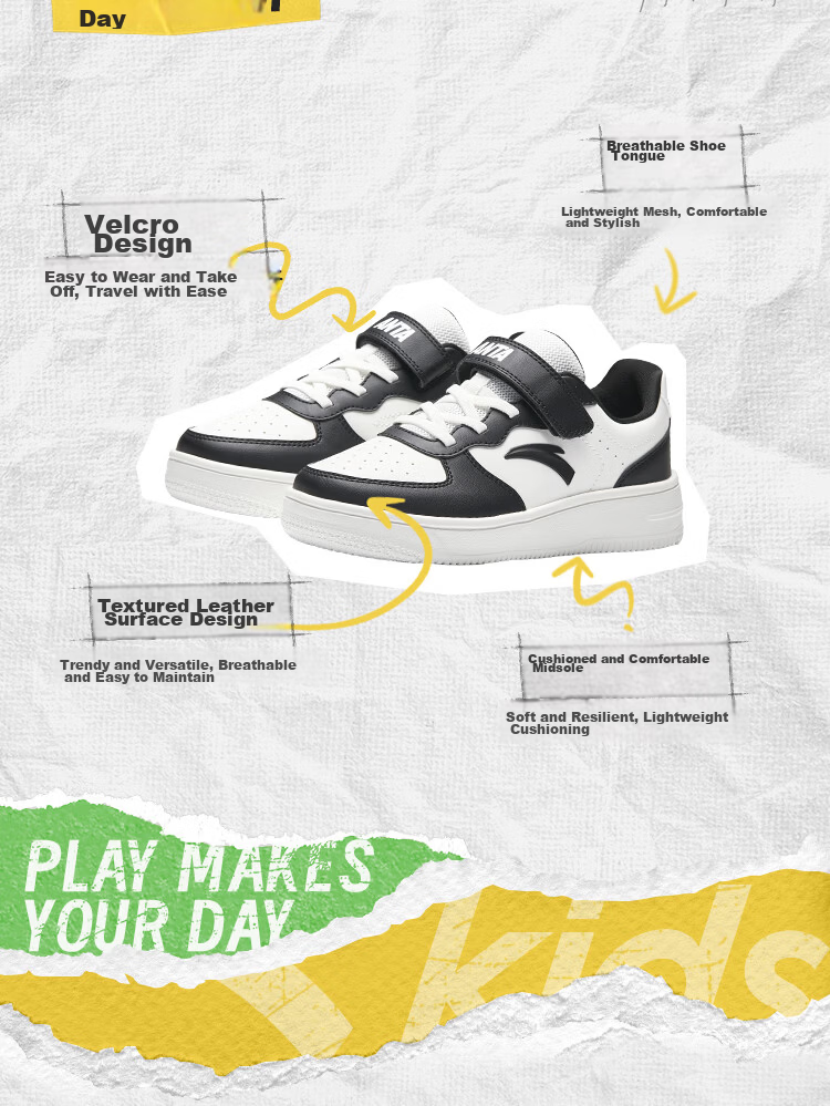 Anta Kids Girls Sports Shoes Big Kids 2026 Spring Campus White Casual Sneakers A22618076 3